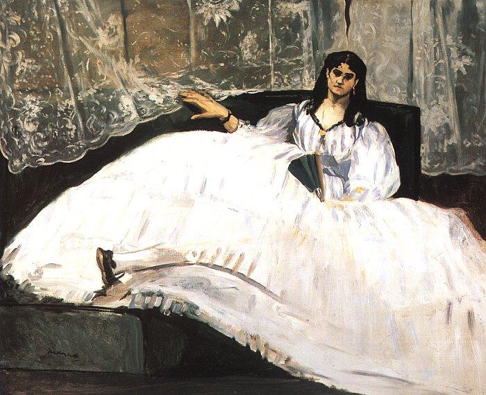 Edouard Manet Bauldaire's Mistress Reclining oil painting picture